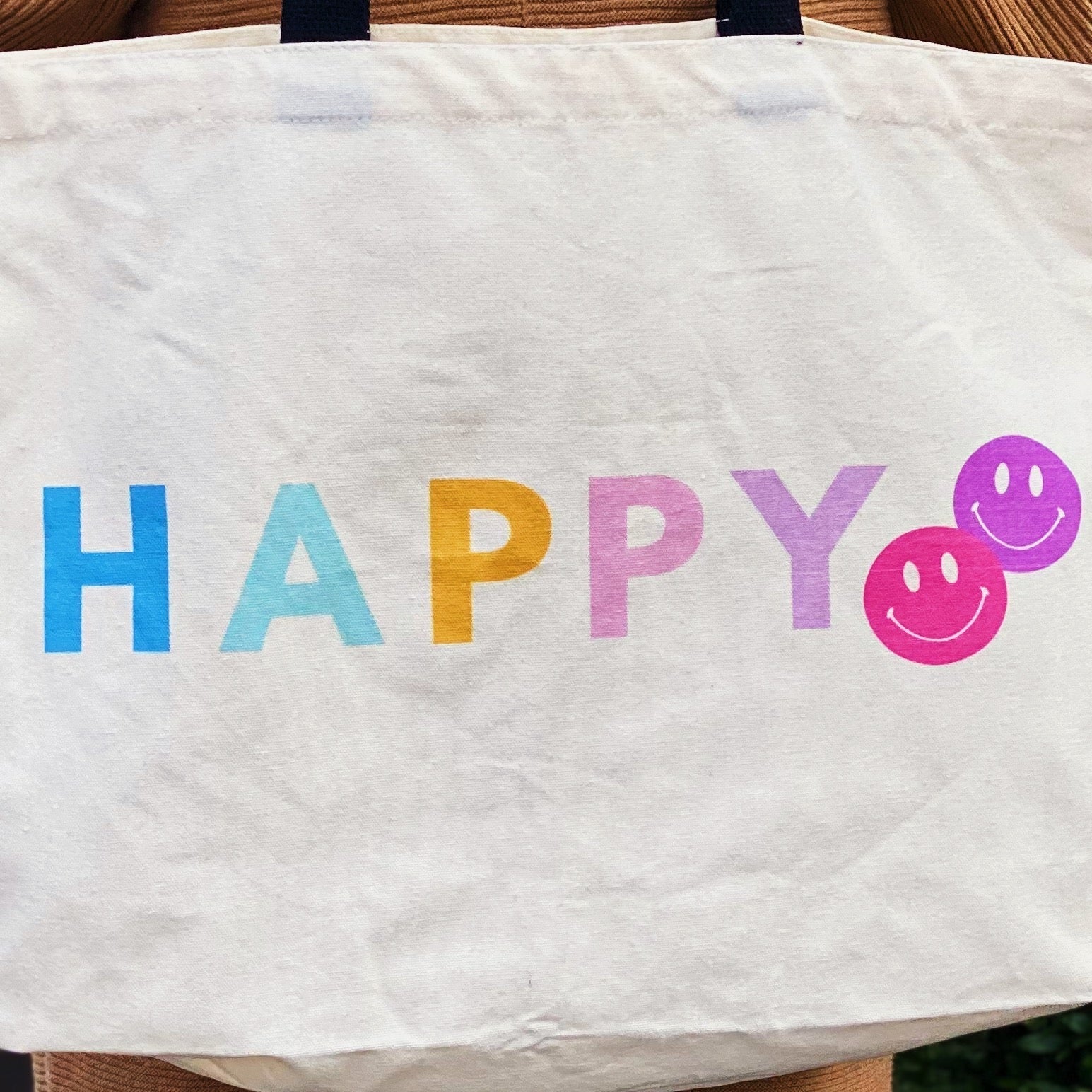 Happy And Smiley Face Canvas Tote - The Kindness Cause