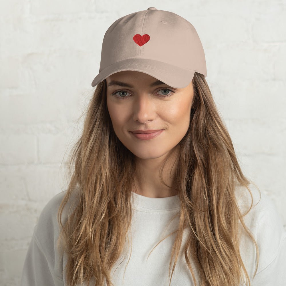 Heart Embroidered Unisex Dad Hat - The Kindness Cause