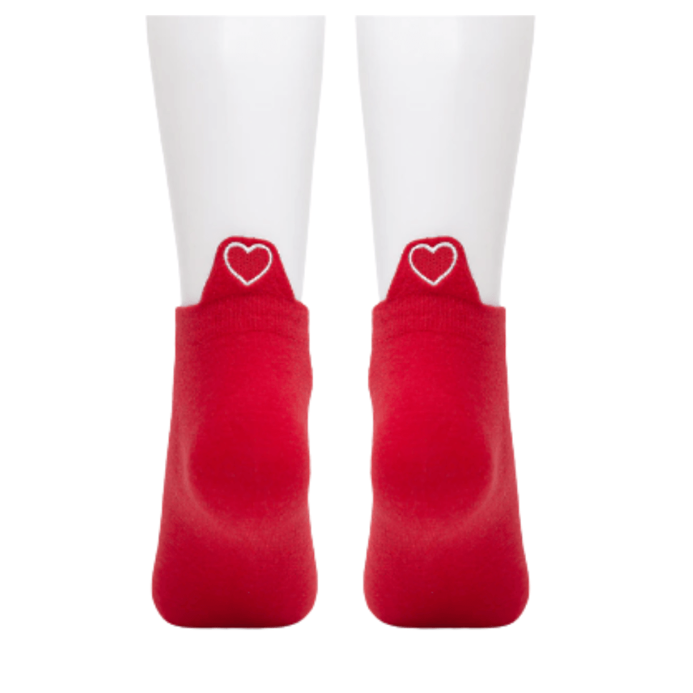 Heart Tab Women's Fashion Ankle Socks (2 Pair) - The Kindness Cause