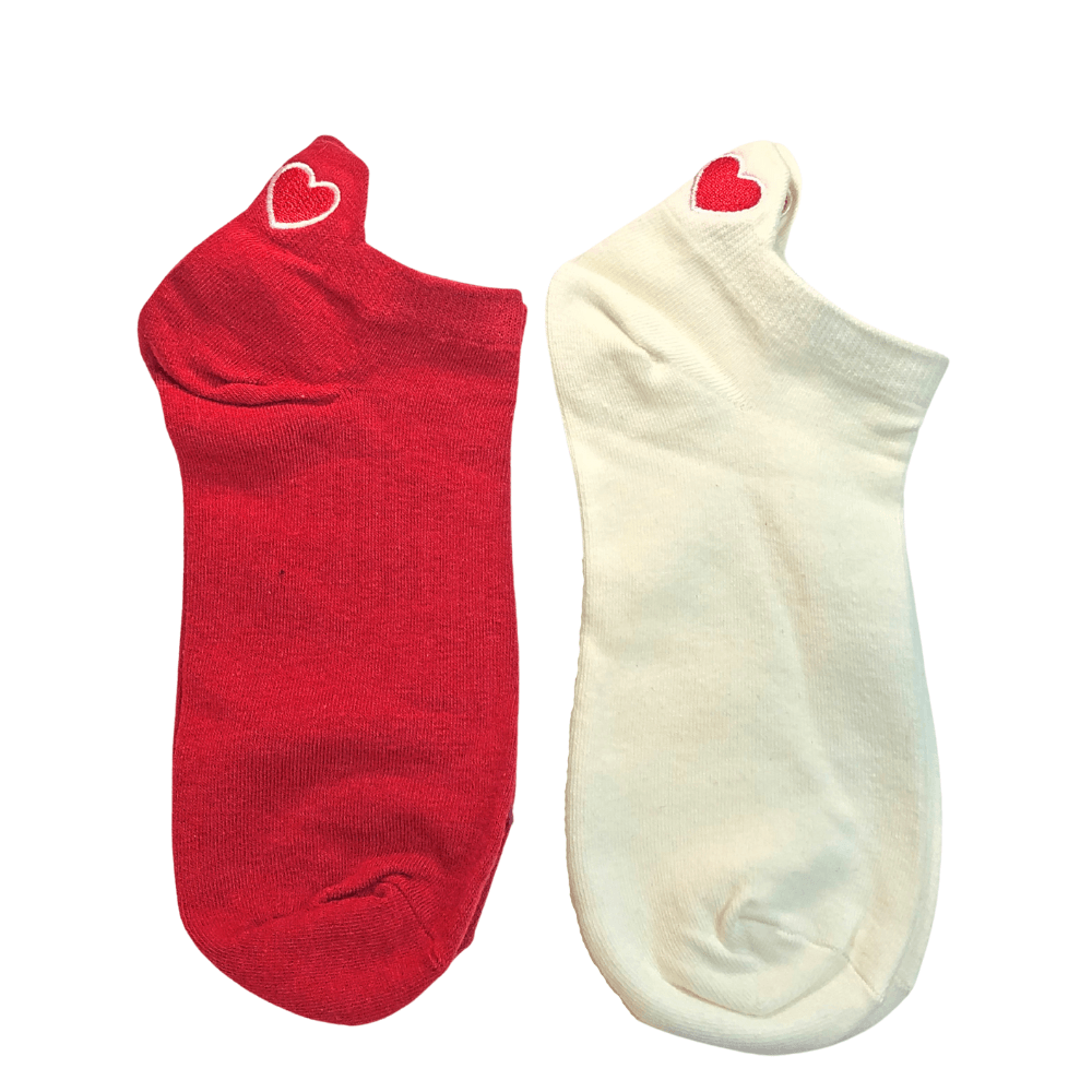 Heart Tab Women's Fashion Ankle Socks (2 Pair) - The Kindness Cause