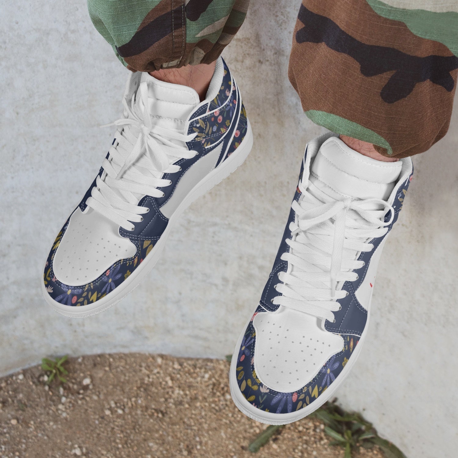 Hope Blooms High-Top Leather Sneakers - The Kindness Cause