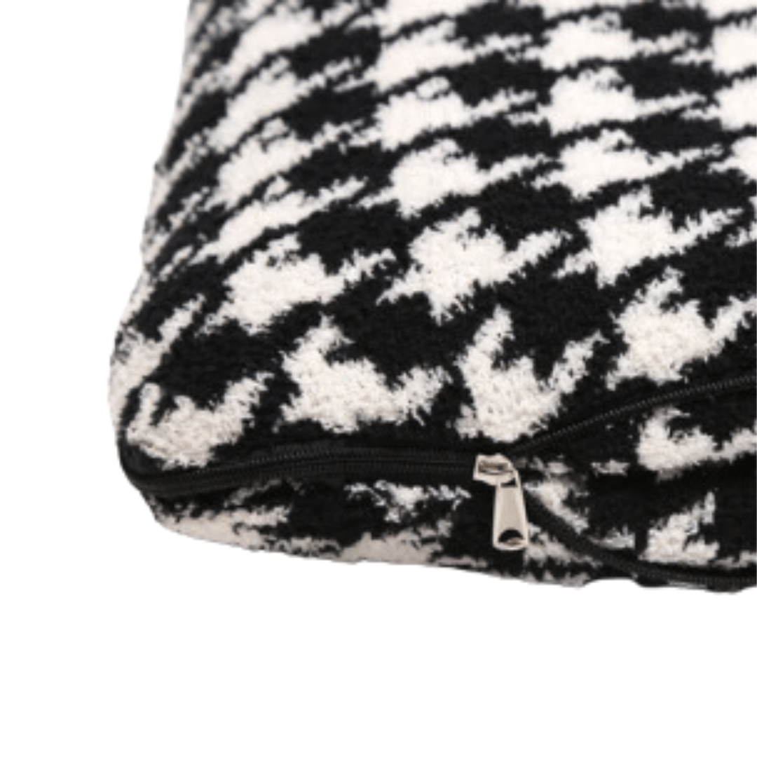 Houndstooth Luxury Soft 2 in 1 Throw Blanket &amp; Pillow - The Kindness Cause