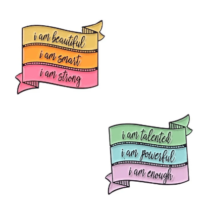 I AM Words of Affirmation Enamel Pins - The Kindness Cause