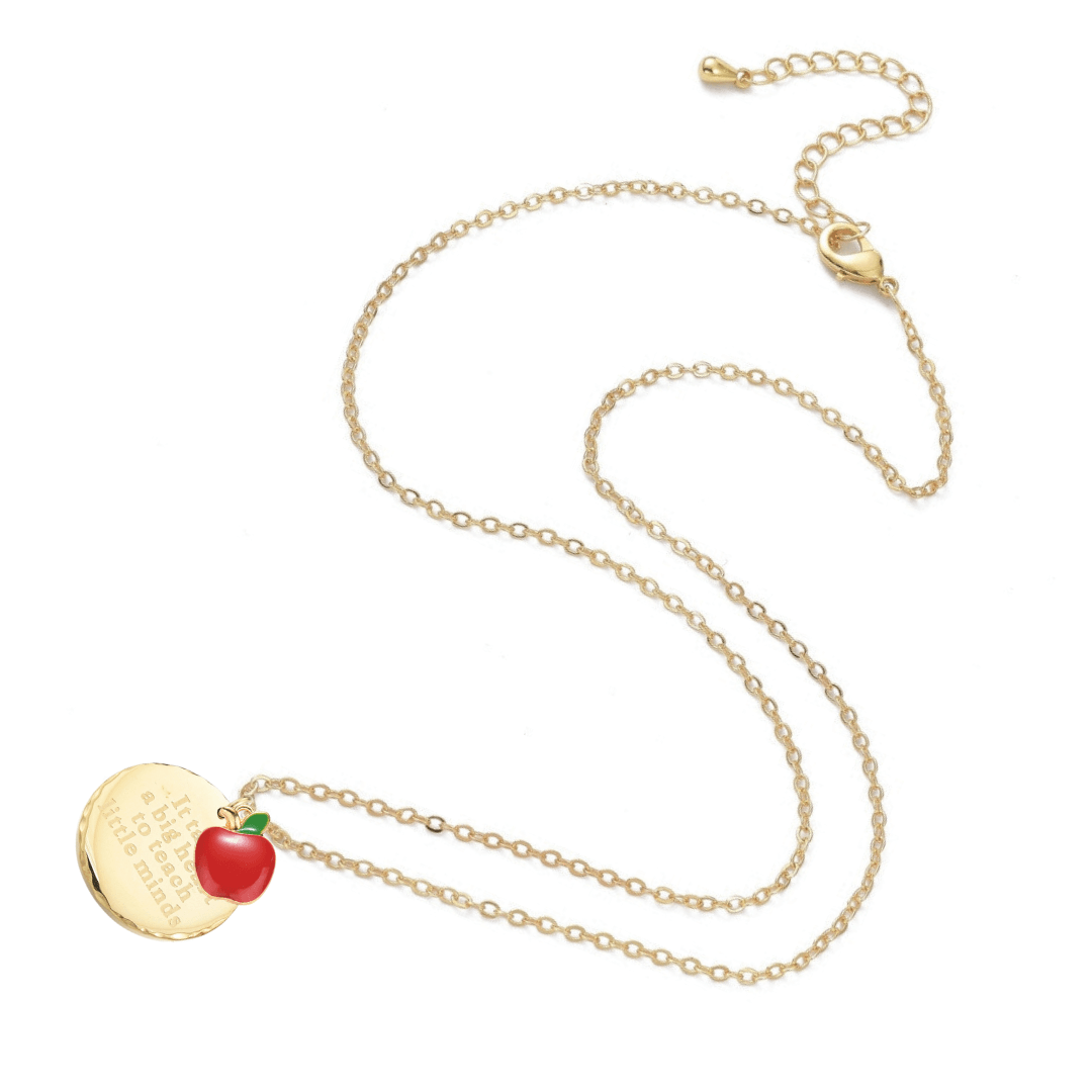 It Takes A Big Heart To Teach Little Minds Teacher Necklace - The Kindness Cause