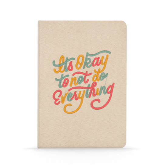 It's Okay to Not Do Everything Embroidered Notebook - The Kindness Cause