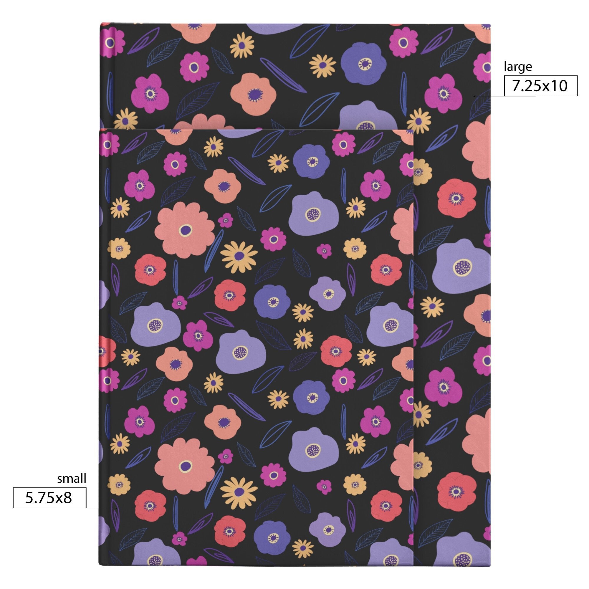 Keep Going Keep Growing Dark Floral Hardcover Journal - The Kindness Cause