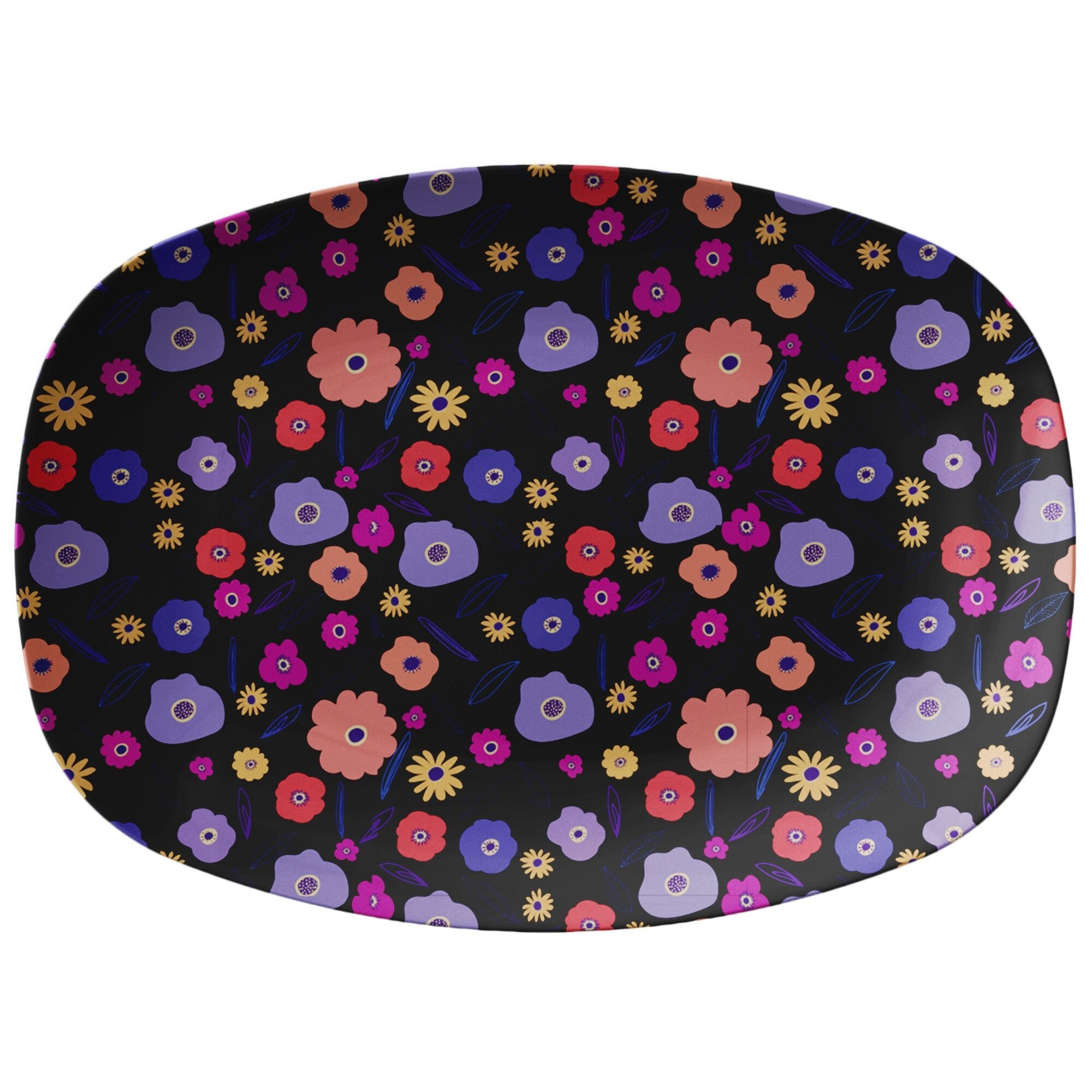 Keep Going Keep Growing Floral 10x14 Serving Platter - The Kindness Cause