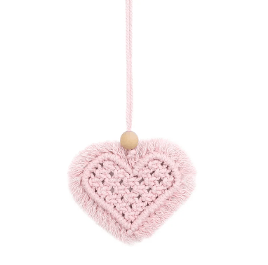Knitted Macrame Rope Heart Decorative Pendant - The Kindness Cause