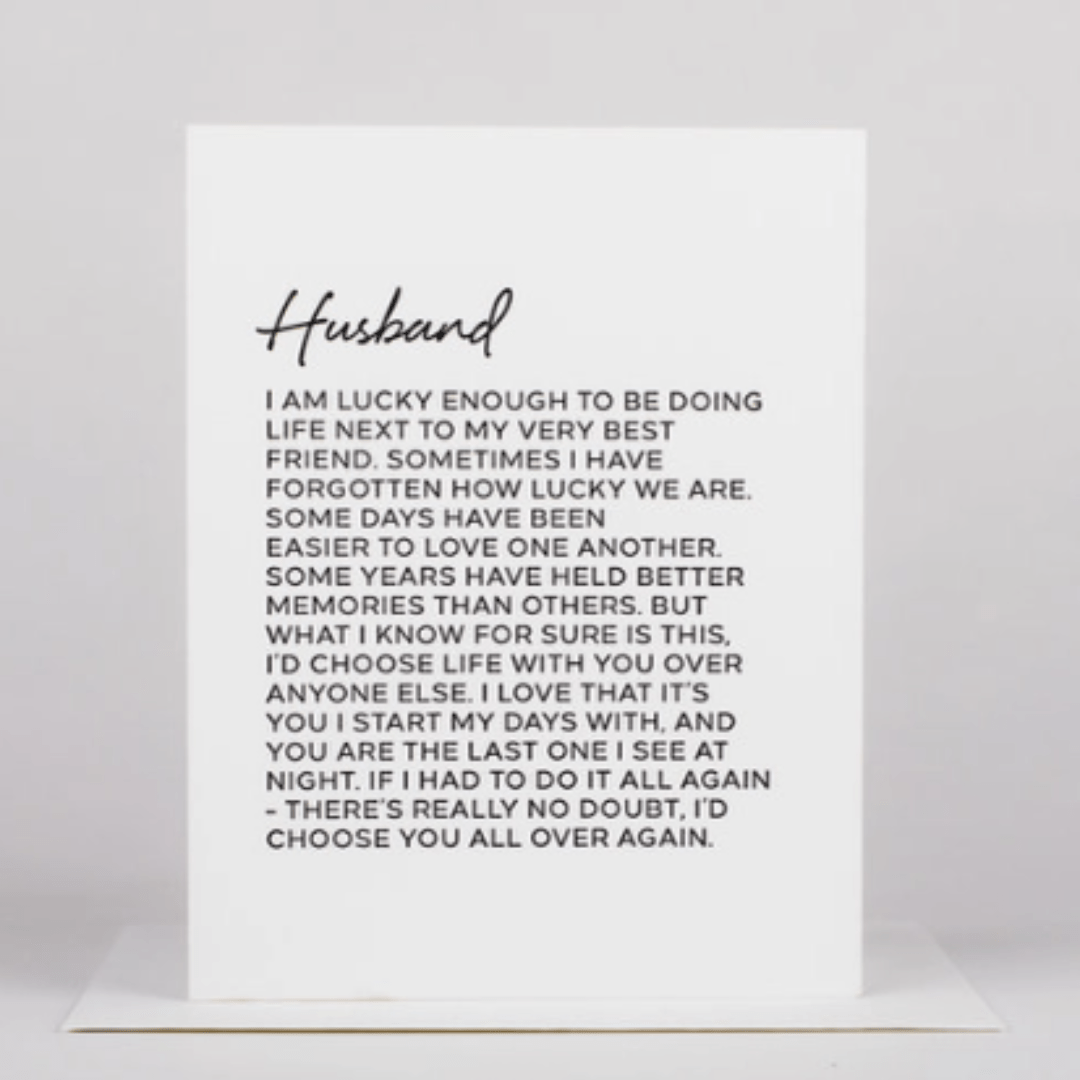 Letter to Husband Greeting Card - The Kindness Cause