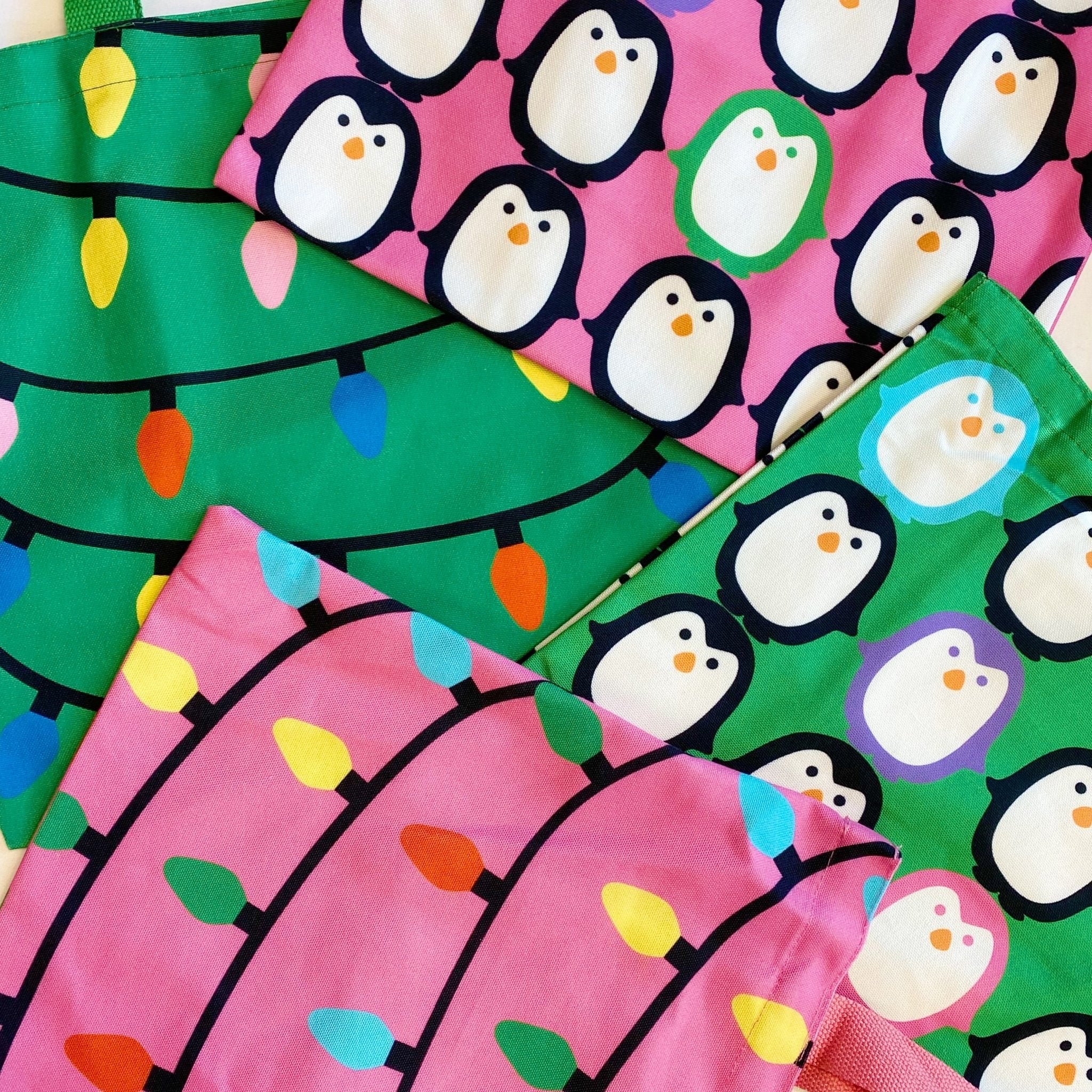 Light Up The Joy Christmas Light Canvas Tote - The Kindness Cause