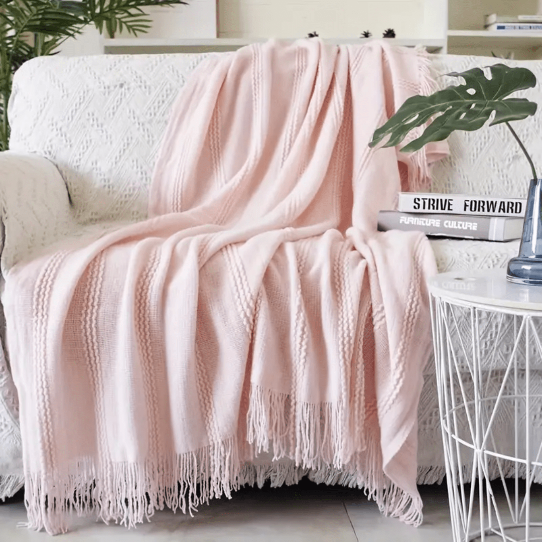 Lightweight Soft Knitted Cozy Throw Blanket - The Kindness Cause