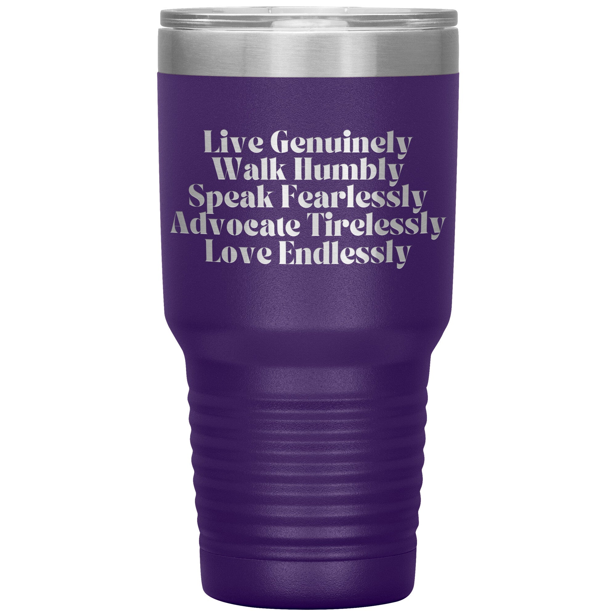 Live Genuinely Engraved 30oz Insulated Tumbler - The Kindness Cause
