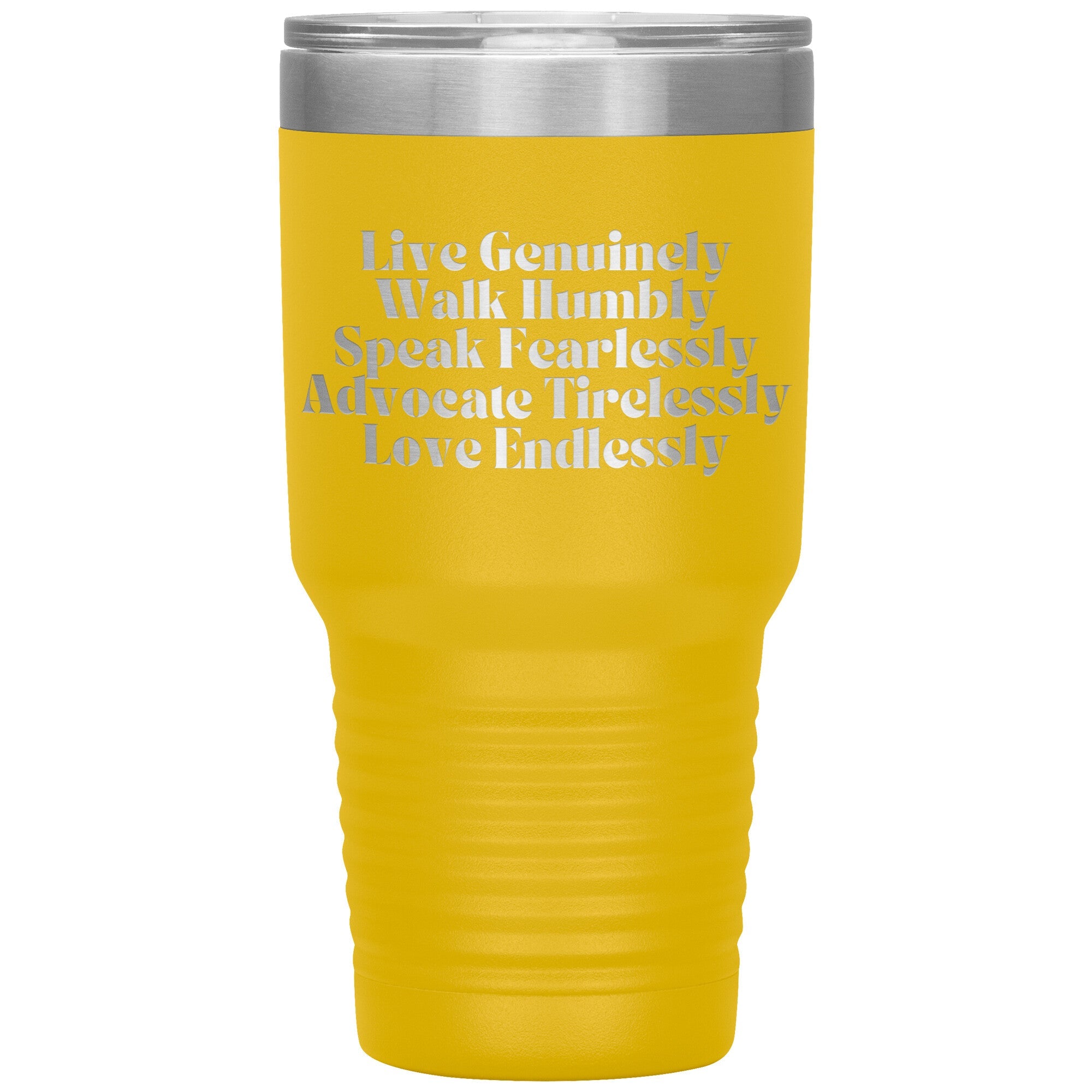 Live Genuinely Engraved 30oz Insulated Tumbler - The Kindness Cause