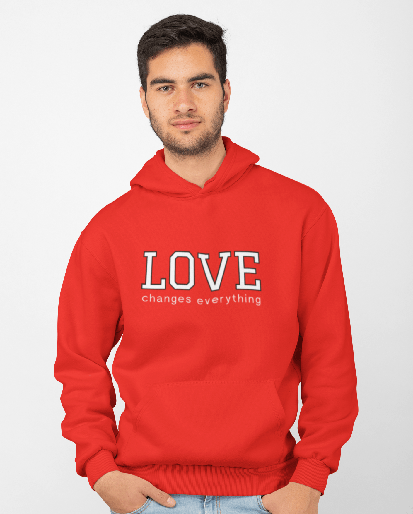 Love Changes Everything Embroidered Unisex Hoodie - The Kindness Cause