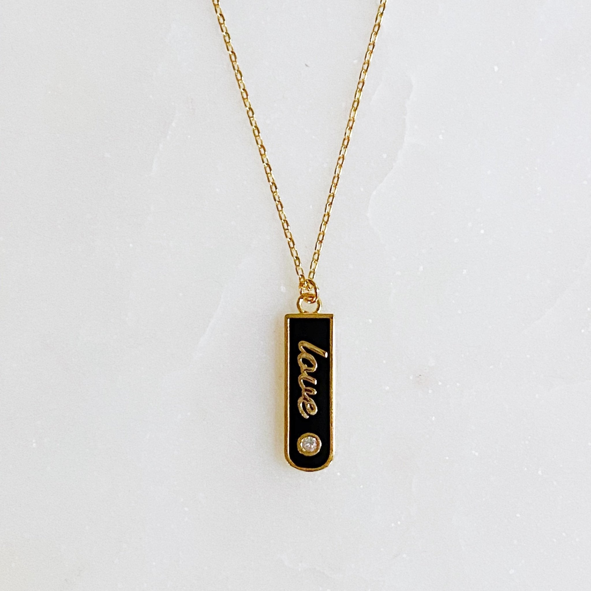 Love Drop Bar Necklace - The Kindness Cause