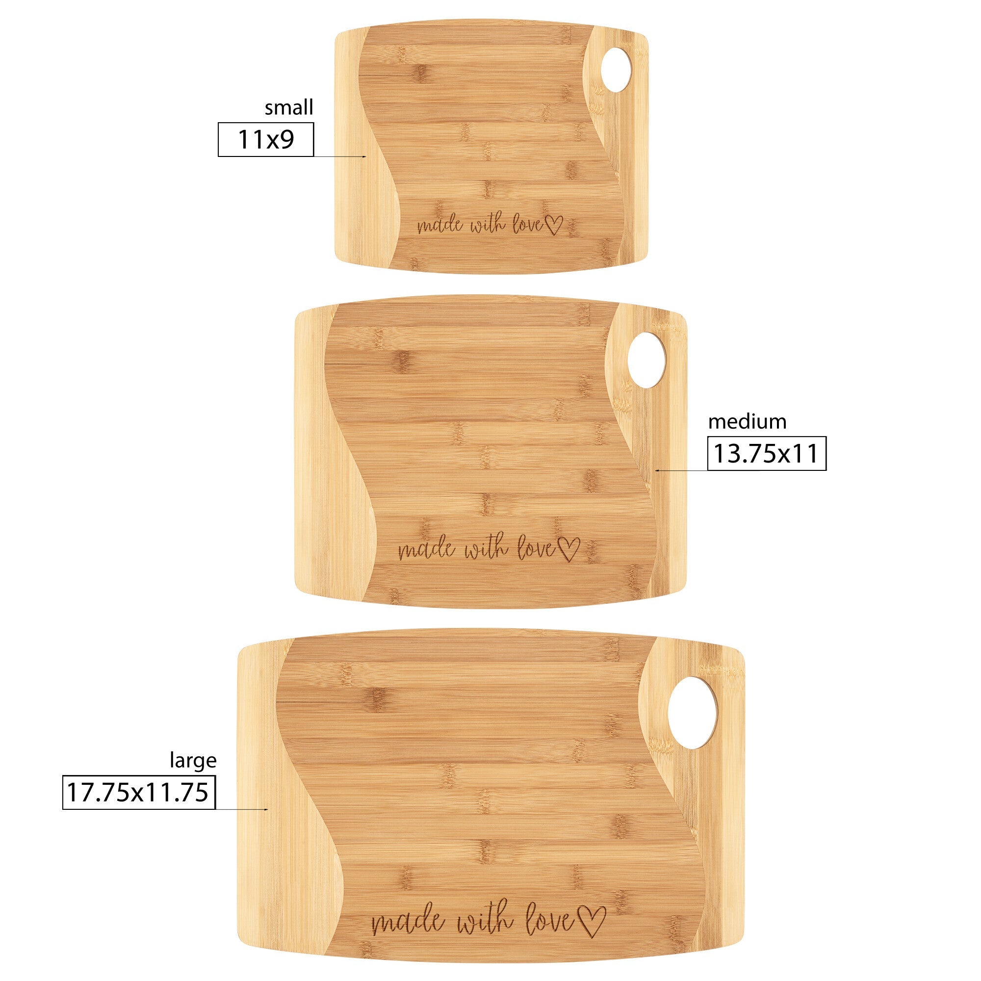 Made with Love Bamboo Cutting Board - The Kindness Cause