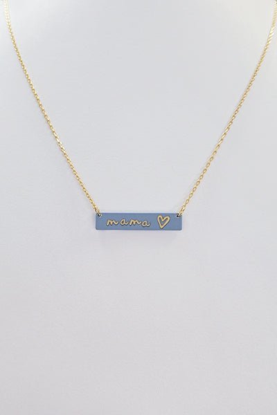 Mama Heart Bar Necklace - The Kindness Cause