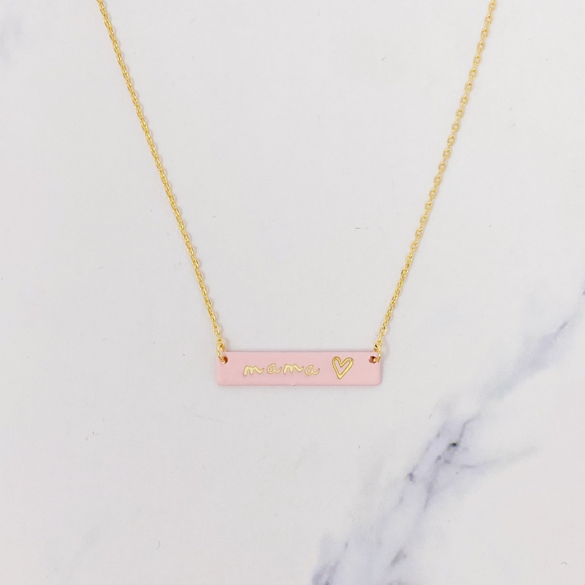 Mama Heart Bar Necklace - The Kindness Cause
