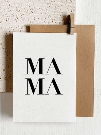 MAMA Mother's Day or New Mom Greeting Card - The Kindness Cause