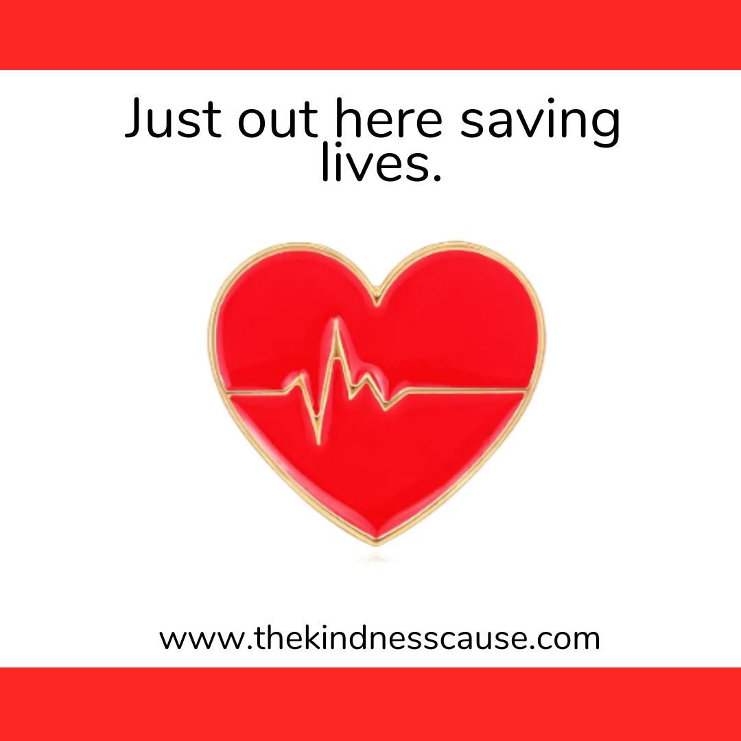 Medical Heart Enamel Pin - The Kindness Cause