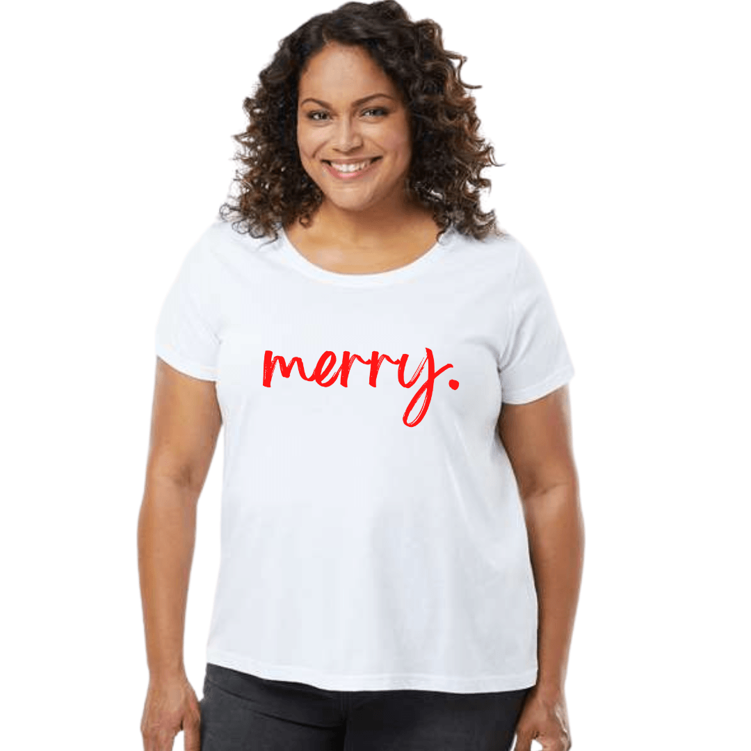 Merry Women's Curvy Fine Jersey Tee - The Kindness Cause