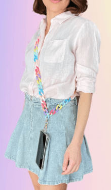 Multi-Color Crossbody Phone Lanyard/Chain, Hands-Free Cell Phone Strap - The Kindness Cause