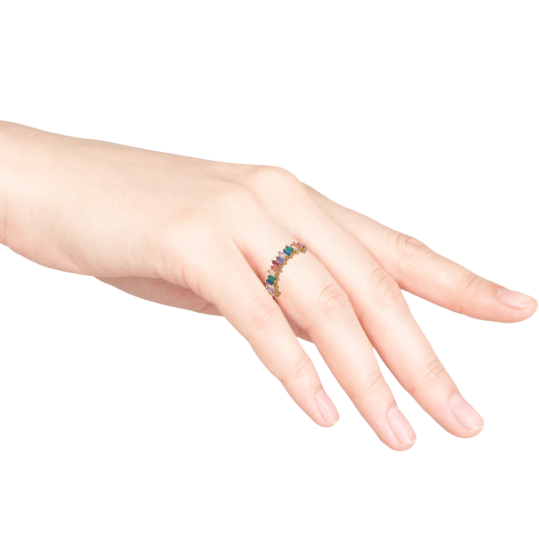 Multi-Color Cubic Zirconia Adjustable Ring - The Kindness Cause