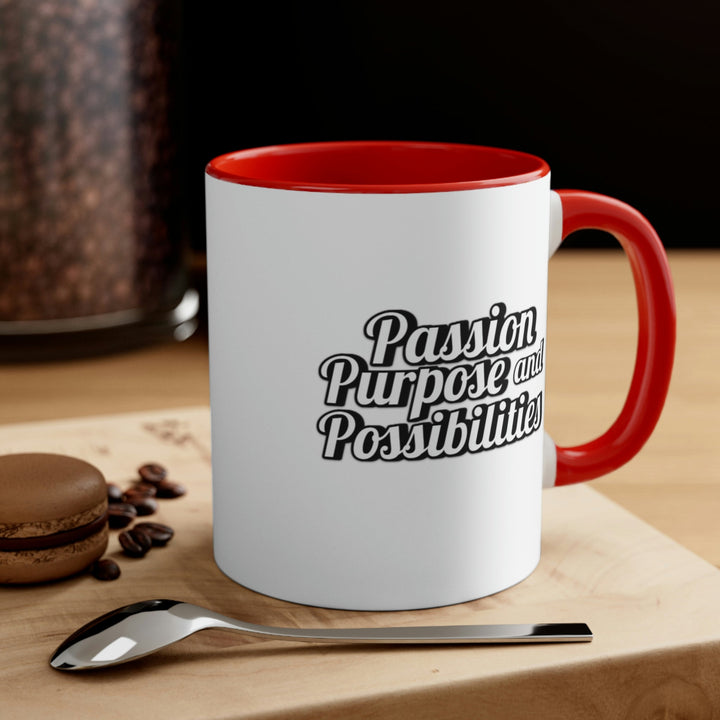 Passion Purpose and Possibilities Accent 11oz Coffee Mug - The Kindness Cause
