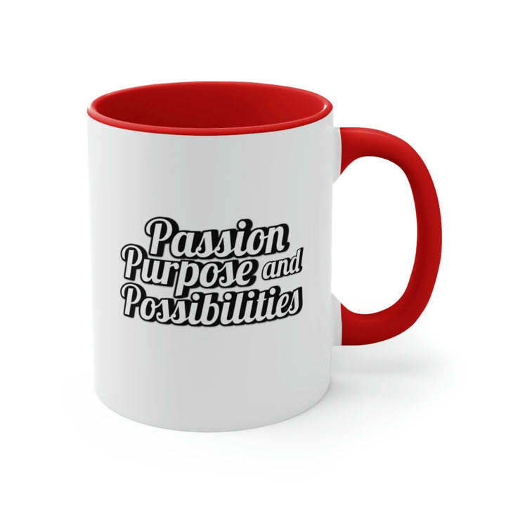 Passion Purpose and Possibilities Accent 11oz Coffee Mug - The Kindness Cause