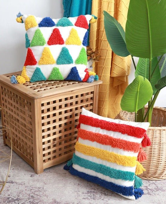 Pride Rainbow Textured Throw Pillow Cover - The Kindness Cause