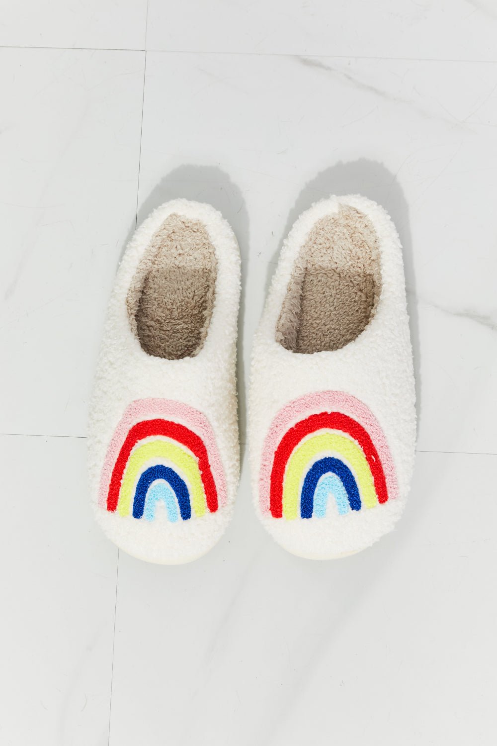 Rainbow Plush Cozy Slippers - The Kindness Cause