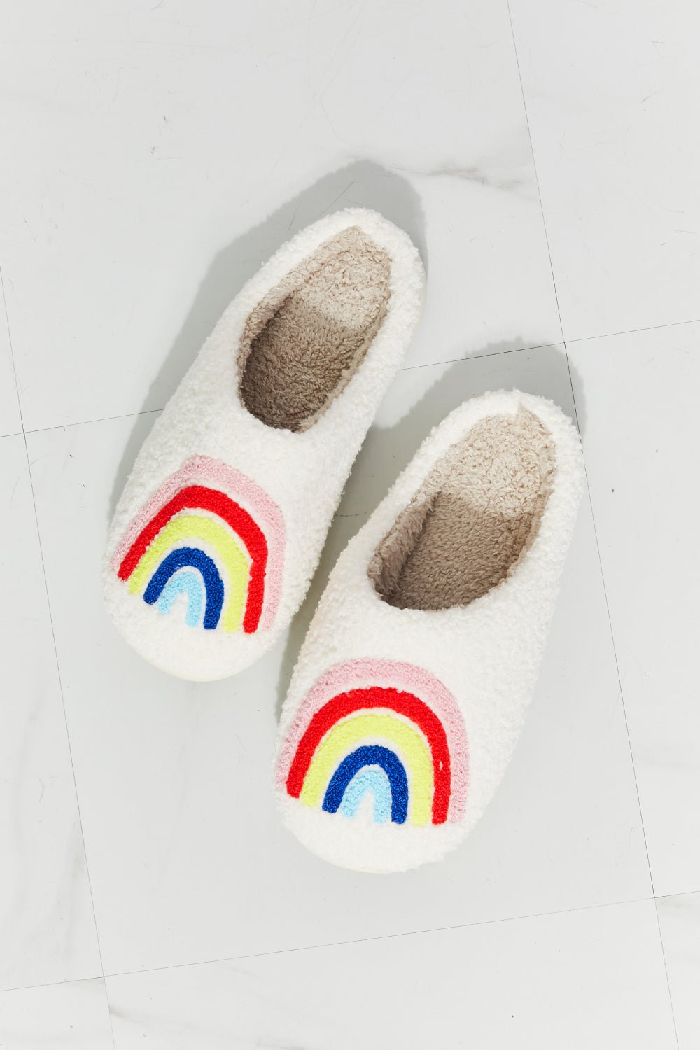 Rainbow Plush Cozy Slippers - The Kindness Cause