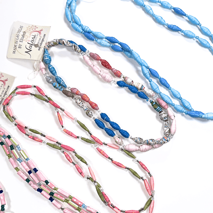 Refugee Made Paper Bead Necklaces - The Kindness Cause