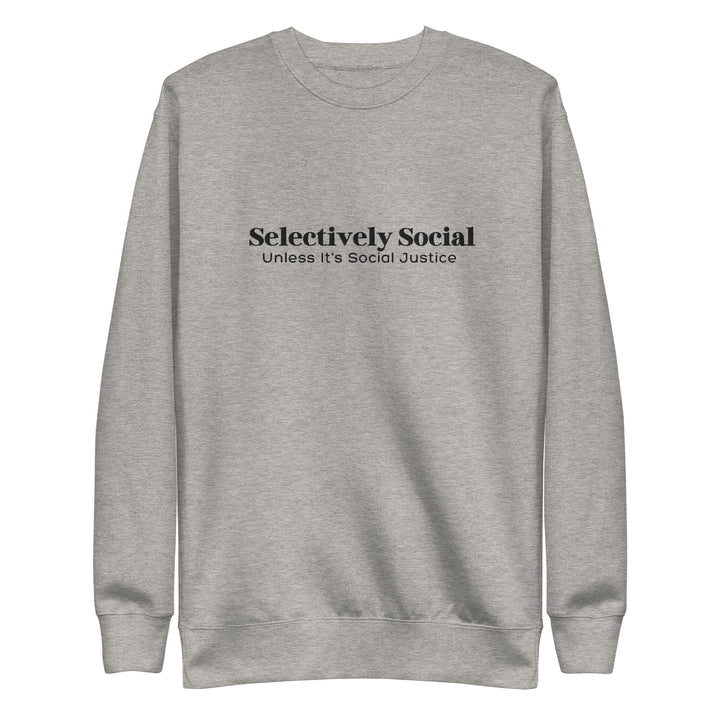 Selectively Social Black Embroidered Unisex Premium Sweatshirt - The Kindness Cause