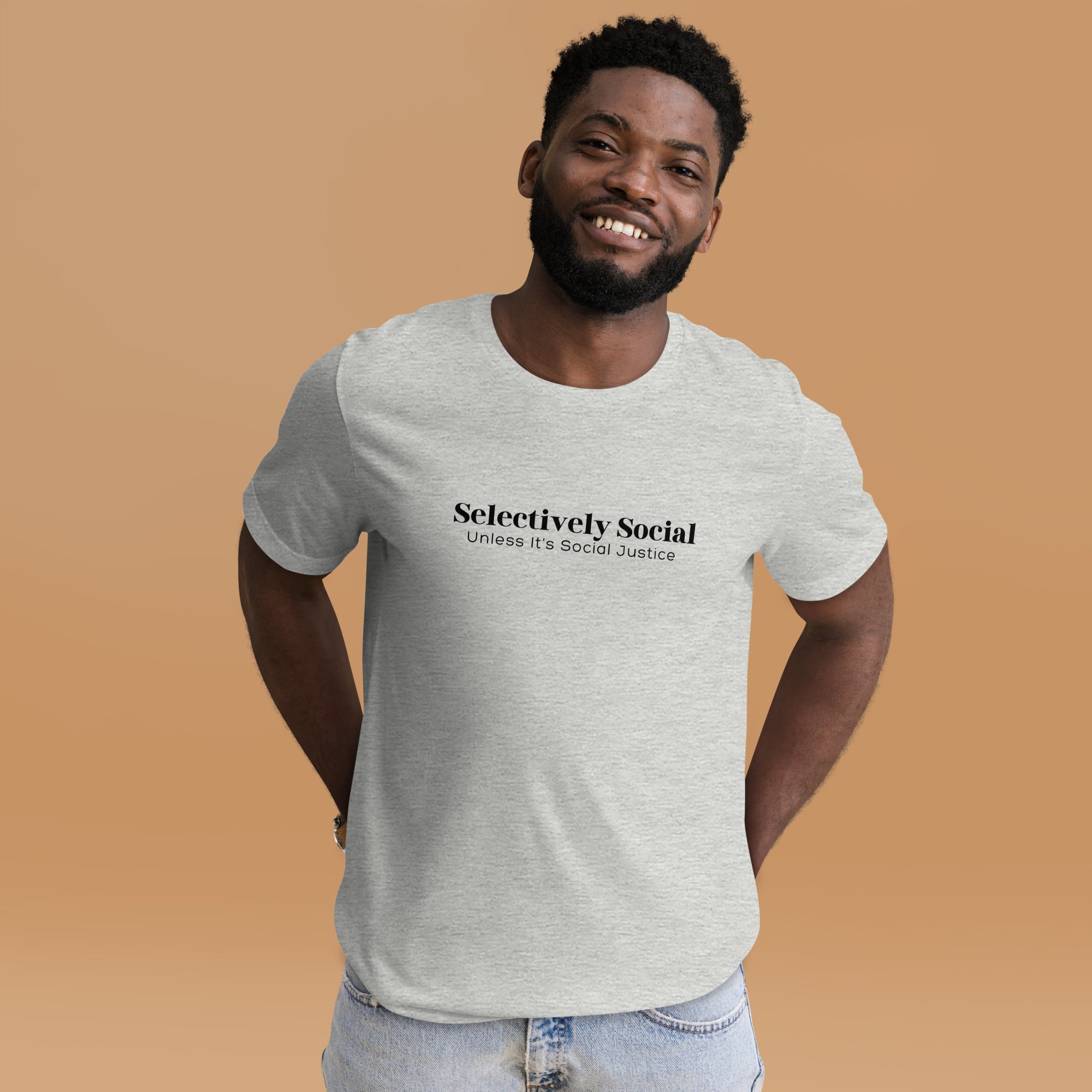 Selectively Social Black Print Unisex T-shirt - The Kindness Cause