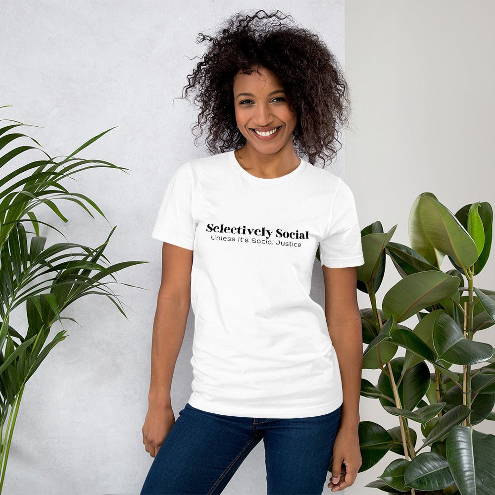 Selectively Social Black Print Unisex T-shirt - The Kindness Cause