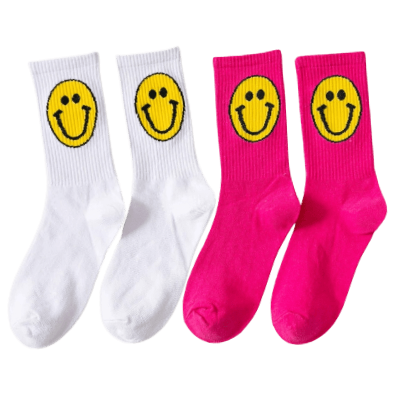 Smiley Face Women's Fashion Crew Socks (1 Pair) - The Kindness Cause
