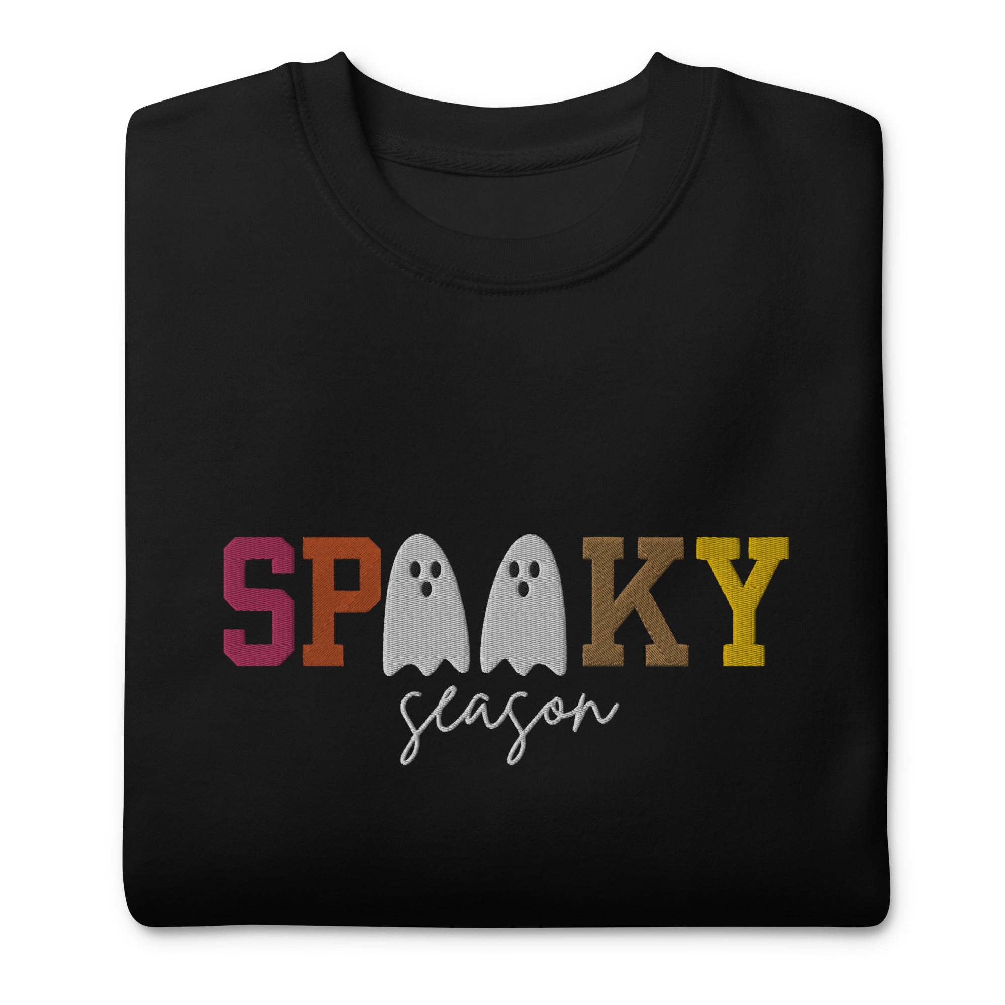 Spooky Season Halloween Embroidered Unisex Premium Sweatshirt - The Kindness Cause