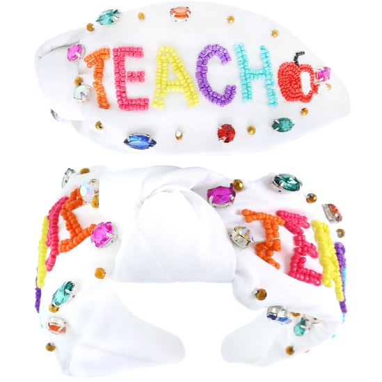 Teach Beaded Knot Headband - The Kindness Cause
