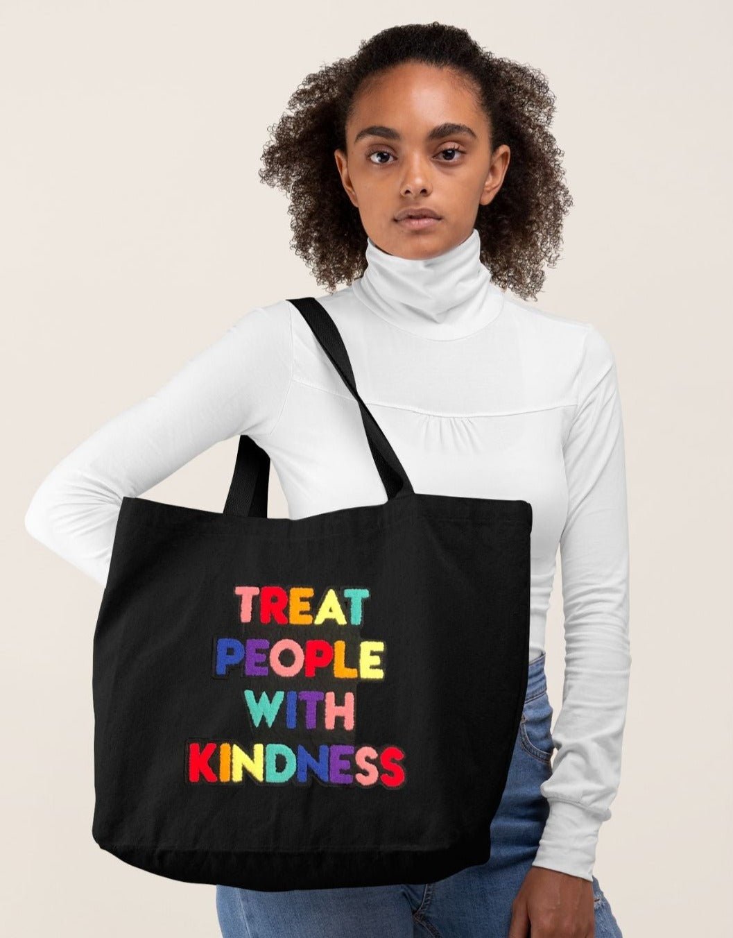 Treat People with Kindness Canvas Tote Bag