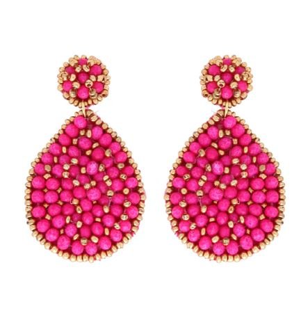 Two-Tier Multicolor Teardrop Beaded Earrings - The Kindness Cause