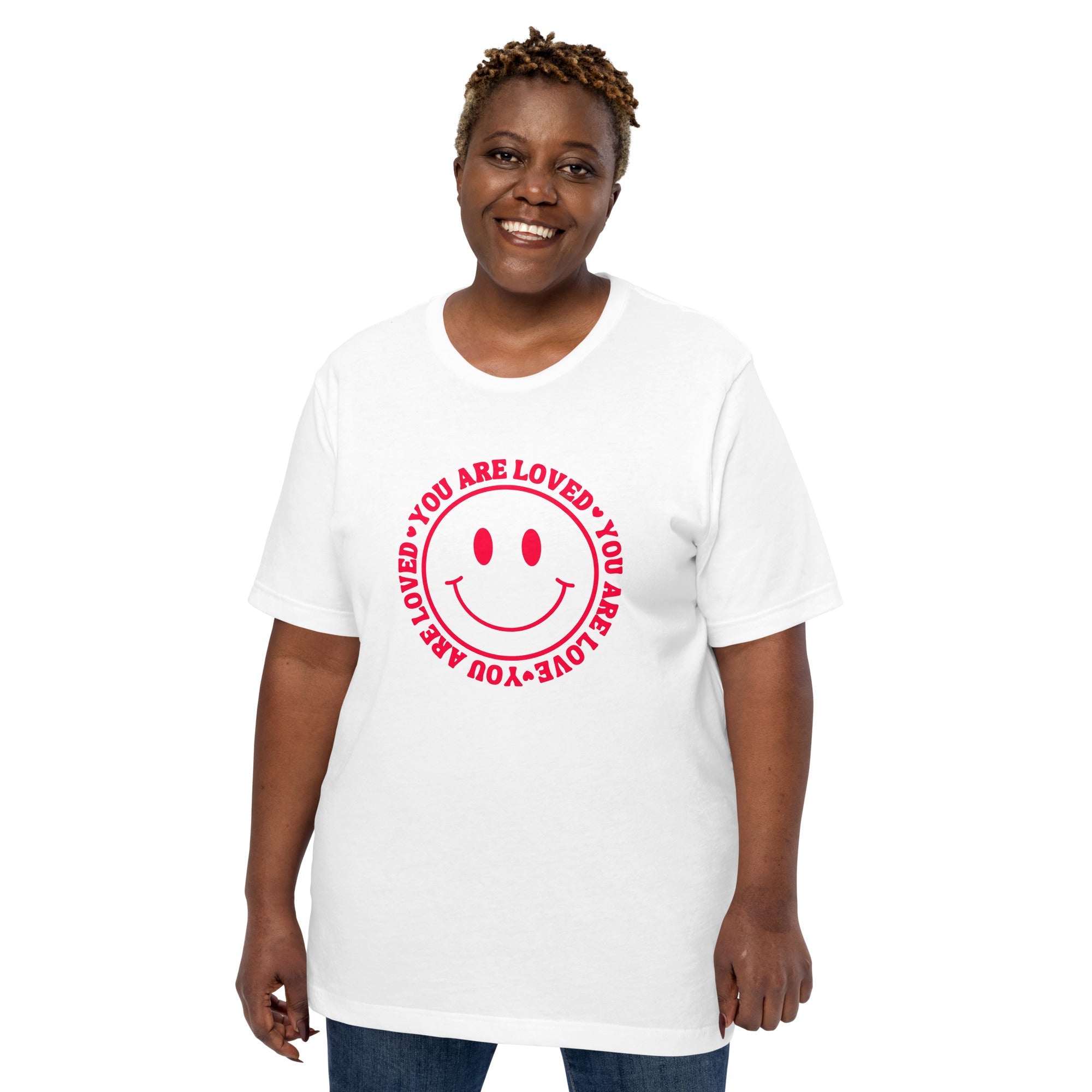 You Are Loved Smiley Face Unisex T-shirt - The Kindness Cause
