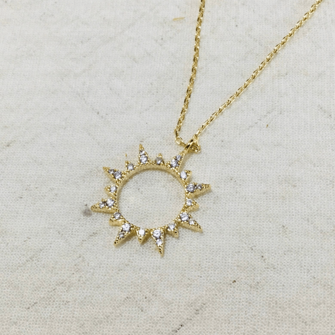 You Are My Sunshine Dainty Sun Pendant Necklace - The Kindness Cause