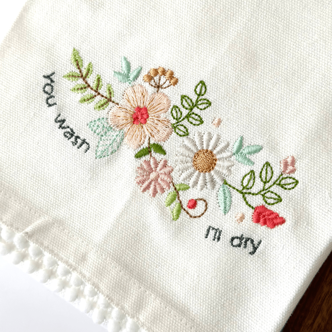 You Wash, I'll Dry Embroidered Kitchen Towel - The Kindness Cause